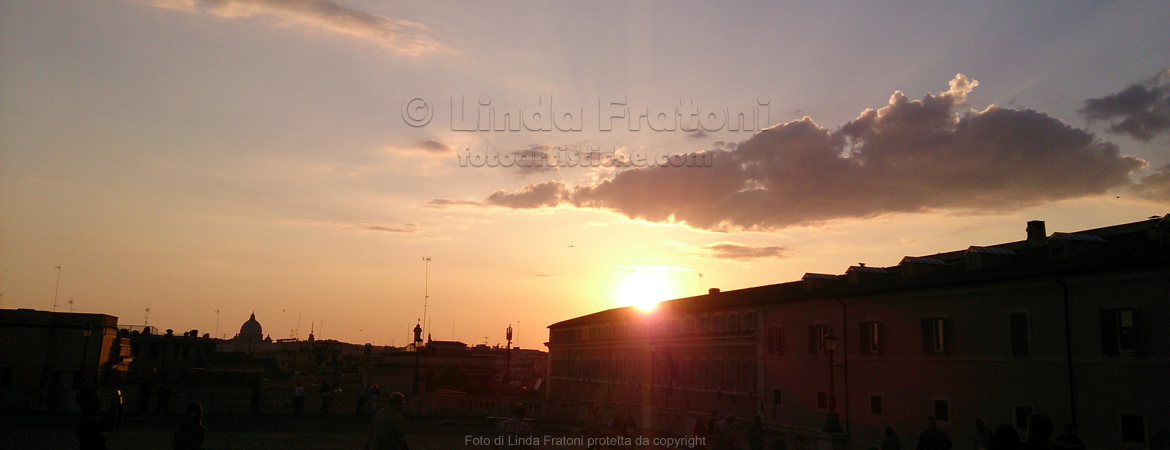 foto artistiche Linda Fratoni tramonto Quirinale